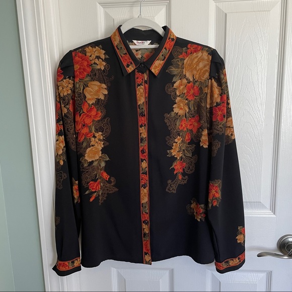 100% Silk Button Down SuJin Fashion S/M - Picture 7 of 7